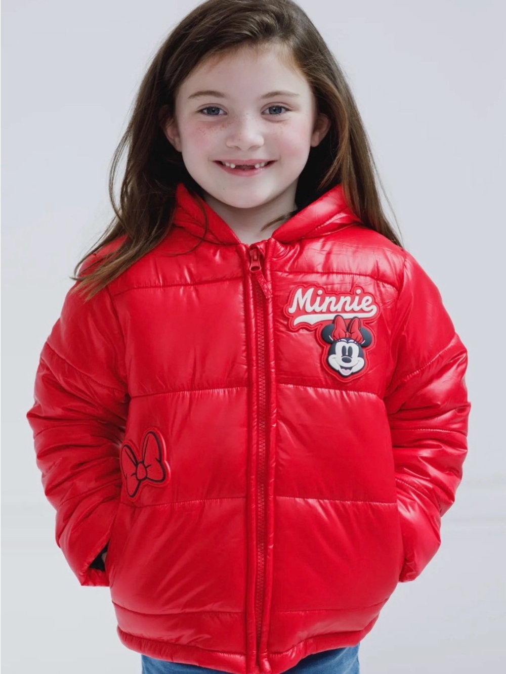 Minnie Red Hooded Puffer Jacket for Kids - Picture 4 of 4